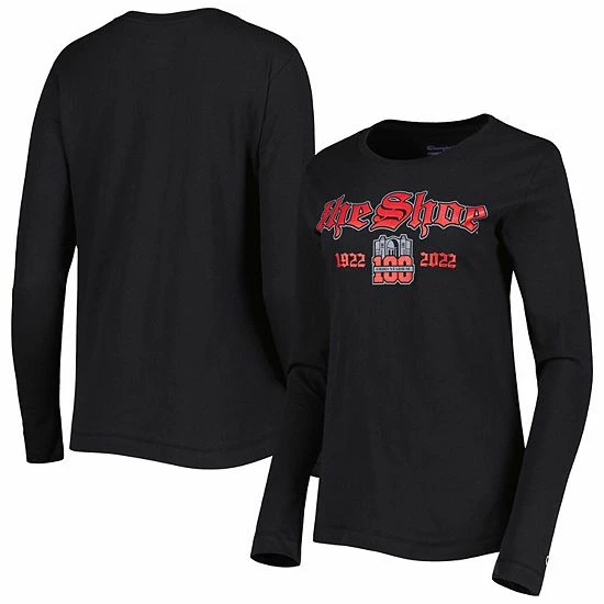Women's Champion Black Ohio State Buckeyes 100th Anniversary The Shoe Long Sleeve T-Shirt Women's Champion Black Ohio State Buckeyes 100th Anniversary The Shoe Long Sleeve T-Shirt -Champion shop unnamed file 4599