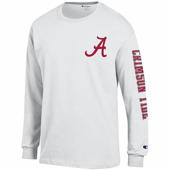 Men's Champion White Alabama Crimson Tide Team Stack 3-Hit Long Sleeve T-Shirt Men's Champion White Alabama Crimson Tide Team Stack 3-Hit Long Sleeve T-Shirt -Champion shop unnamed file 4623