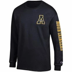 Men's Champion Black Appalachian State Mountaineers Team Stack Long Sleeve T-Shirt 4 Men's Champion Black Appalachian State Mountaineers Team Stack Long Sleeve T-Shirt -Champion shop unnamed file 4627