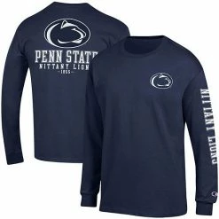 Men's Champion Navy Penn State Nittany Lions Team Stack Long Sleeve T-Shirt 3 Men's Champion Navy Penn State Nittany Lions Team Stack Long Sleeve T-Shirt -Champion shop unnamed file 4630