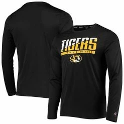 Men's Champion Black Missouri Tigers Wordmark Slash Long Sleeve T-Shirt -Champion shop unnamed file 4669