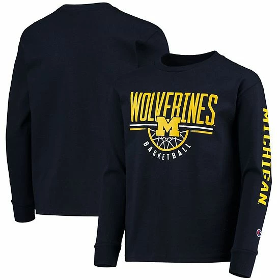 Youth Champion Navy Michigan Wolverines Basketball Long Sleeve T-Shirt Youth Champion Navy Michigan Wolverines Basketball Long Sleeve T-Shirt -Champion shop unnamed file 4747