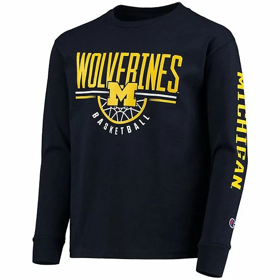 Youth Champion Navy Michigan Wolverines Basketball Long Sleeve T-Shirt Youth Champion Navy Michigan Wolverines Basketball Long Sleeve T-Shirt -Champion shop unnamed file 4748