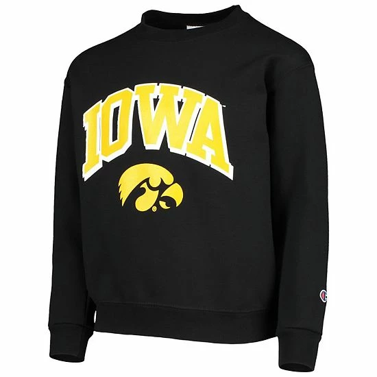 Youth Champion Black Iowa Hawkeyes Powerblend Fleece Sweatshirt 5 Youth Champion Black Iowa Hawkeyes Powerblend Fleece Sweatshirt - Image 3