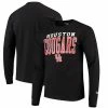 Men's Champion Black Houston Cougars Stacked Logo Long Sleeve T-Shirt