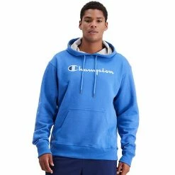 Men's Champion® Powerblend Fleece Graphic Pullover Hoodie Classic Sky Blue -Champion shop unnamed file 49