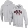 Men's Champion Heathered Gray Virginia Tech Hokies Team Arch Reverse Weave Pullover Hoodie -Champion shop unnamed file 4910