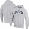 Men's Champion Heathered Gray Penn State Nittany Lions Team Arch Reverse Weave Pullover Hoodie -Champion shop unnamed file 4916