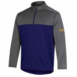 Men's Champion Purple LSU Tigers Gameday Quarter-Zip Jacket -Champion shop unnamed file 4974