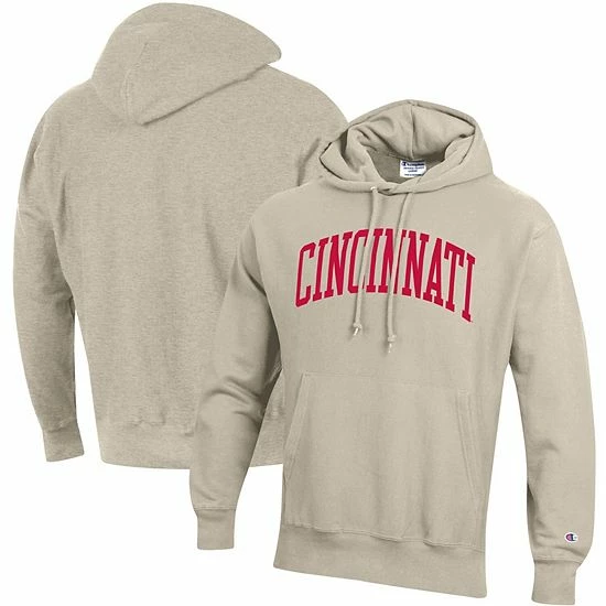 Men's Champion Heathered Oatmeal Cincinnati Bearcats Cincy Arch Pullover Hoodie Men's Champion Heathered Oatmeal Cincinnati Bearcats Cincy Arch Pullover Hoodie -Champion shop unnamed file 4977