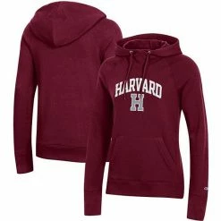 Women's Champion Crimson Harvard Crimson Arch Team Logo Pullover Hoodie