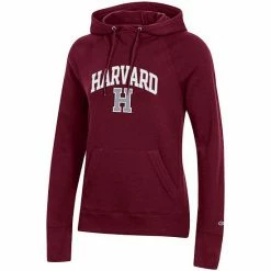 Women's Champion Crimson Harvard Crimson Arch Team Logo Pullover Hoodie -Champion shop unnamed file 4997
