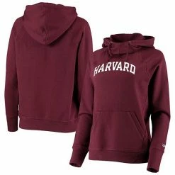 Women's Champion Crimson Harvard Crimson Arch Pullover Hoodie