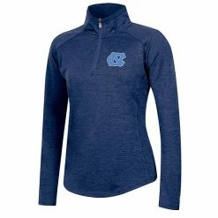 Women's Champion Heathered Navy North Carolina Tar Heels Core Raglan Quarter-Zip Jacket