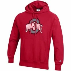 Men's Champion Scarlet Ohio State Buckeyes Vault Logo Reverse Weave Pullover Hoodie -Champion shop unnamed file 5049