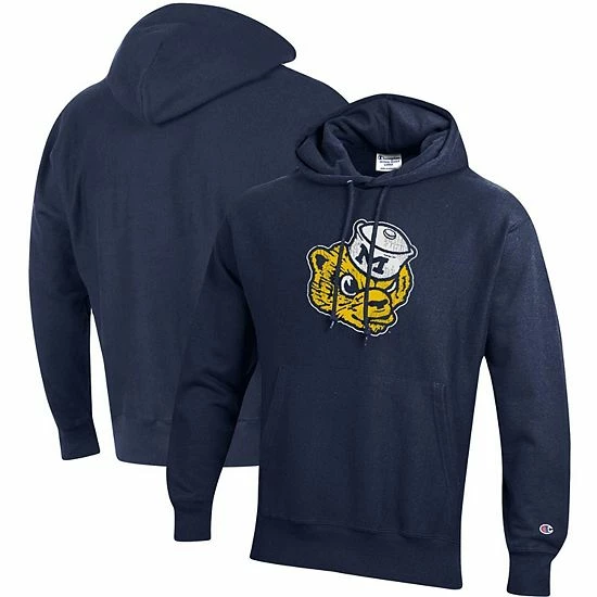 Men's Champion Navy Michigan Wolverines Vault Sailor Hat Wolverine Reverse Weave Pullover Hoodie Men's Champion Navy Michigan Wolverines Vault Sailor Hat Wolverine Reverse Weave Pullover Hoodie -Champion shop unnamed file 5052
