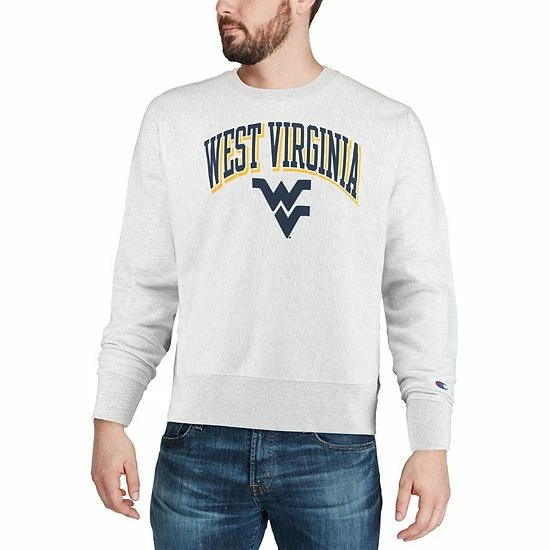 Men's Champion Gray West Virginia Mountaineers Arch Over Logo Reverse Weave Pullover Sweatshirt Men's Champion Gray West Virginia Mountaineers Arch Over Logo Reverse Weave Pullover Sweatshirt -Champion shop unnamed file 5144