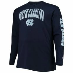 Men's Champion Navy North Carolina Tar Heels Big & Tall 2-Hit Long Sleeve T-Shirt -Champion shop unnamed file 5160