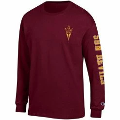 Men's Champion Maroon Arizona State Sun Devils Team Stack Long Sleeve T-Shirt 3 Men's Champion Maroon Arizona State Sun Devils Team Stack Long Sleeve T-Shirt -Champion shop unnamed file 5167