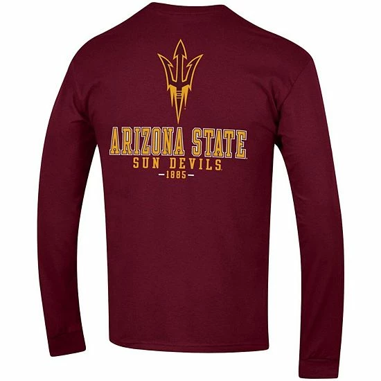 Men's Champion Maroon Arizona State Sun Devils Team Stack Long Sleeve T-Shirt Men's Champion Maroon Arizona State Sun Devils Team Stack Long Sleeve T-Shirt -Champion shop unnamed file 5168