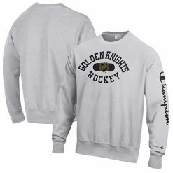 Men's Champion Heathered Gray Vegas Golden Knights Reverse Weave Pullover Sweatshirt -Champion shop unnamed file 5257
