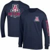 Men's Champion Navy Arizona Wildcats Team Stack Long Sleeve T-Shirt -Champion shop unnamed file 5278