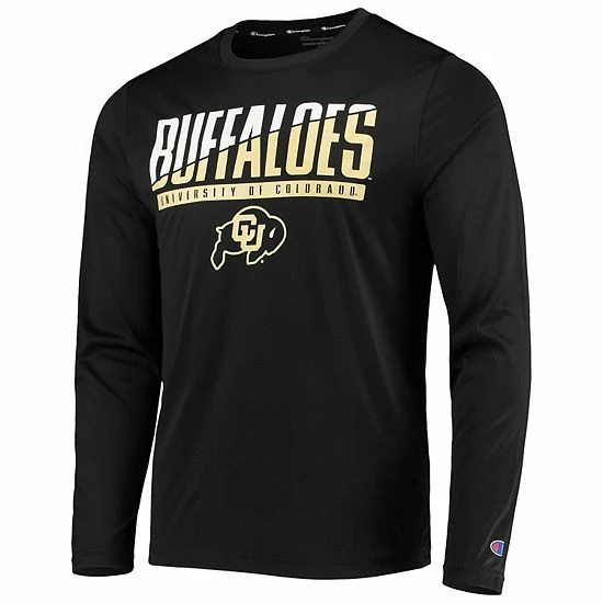 Men's Champion Black Colorado Buffaloes Wordmark Slash Long Sleeve T-Shirt Men's Champion Black Colorado Buffaloes Wordmark Slash Long Sleeve T-Shirt -Champion shop unnamed file 5292