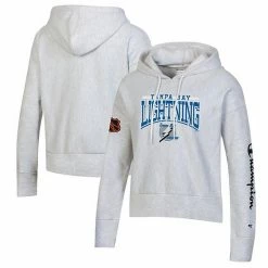 Women's Champion Heathered Gray Tampa Bay Lightning Reverse Weave Pullover Hoodie 3 Women's Champion Heathered Gray Tampa Bay Lightning Reverse Weave Pullover Hoodie -Champion shop unnamed file 5295