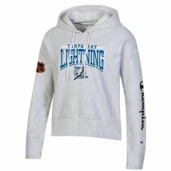 Women's Champion Heathered Gray Tampa Bay Lightning Reverse Weave Pullover Hoodie 4 Women's Champion Heathered Gray Tampa Bay Lightning Reverse Weave Pullover Hoodie -Champion shop unnamed file 5296