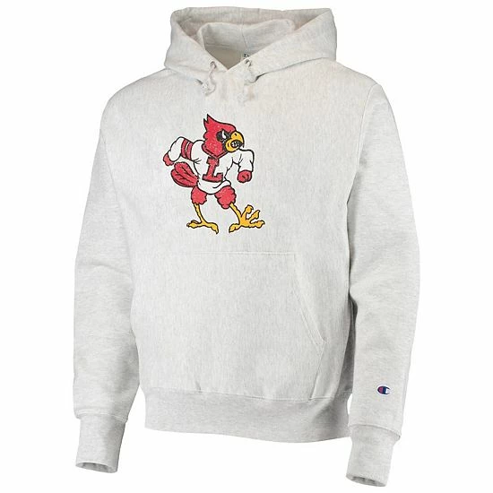 Men's Champion Heathered Gray Louisville Cardinals Team Vault Logo Reverse Weave Pullover Hoodie Men's Champion Heathered Gray Louisville Cardinals Team Vault Logo Reverse Weave Pullover Hoodie -Champion shop unnamed file 5380