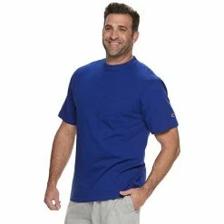 Big & Tall Champion® Solid Crewneck Pocket Tee Midnight Vista Blue