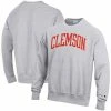 Men's Champion Heathered Gray Clemson Tigers Arch Reverse Weave Pullover Sweatshirt 2 Men's Champion Heathered Gray Clemson Tigers Arch Reverse Weave Pullover Sweatshirt -Champion shop unnamed file 5488