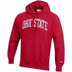 Men's Champion Scarlet Ohio State Buckeyes Big & Tall Reverse Weave Fleece Pullover Hoodie Sweatshirt -Champion shop unnamed file 5498