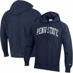 Men's Champion Navy Penn State Nittany Lions Team Arch Reverse Weave Pullover Hoodie -Champion shop unnamed file 5501