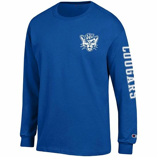 Men's Champion Royal BYU Cougars Team Stack Long Sleeve T-Shirt Men's Champion Royal BYU Cougars Team Stack Long Sleeve T-Shirt -Champion shop unnamed file 5556