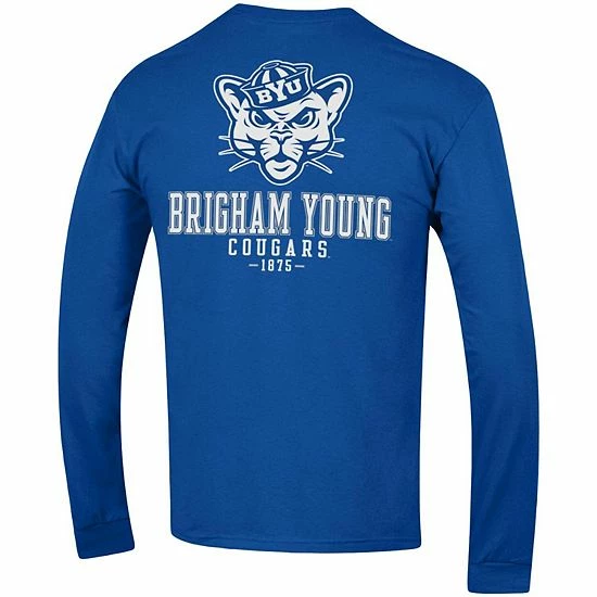 Men's Champion Royal BYU Cougars Team Stack Long Sleeve T-Shirt Men's Champion Royal BYU Cougars Team Stack Long Sleeve T-Shirt -Champion shop unnamed file 5557