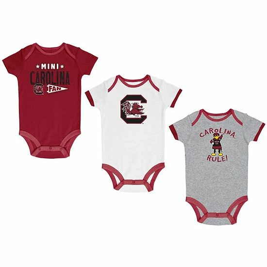 Newborn & Infant Champion Garnet/Heather Gray/White South Carolina Gamecocks Three-Pack Bodysuit Set Newborn & Infant Champion Garnet/Heather Gray/White South Carolina Gamecocks Three-Pack Bodysuit Set -Champion shop unnamed file 5589