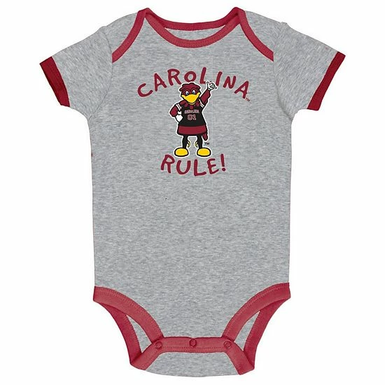 Newborn & Infant Champion Garnet/Heather Gray/White South Carolina Gamecocks Three-Pack Bodysuit Set Newborn & Infant Champion Garnet/Heather Gray/White South Carolina Gamecocks Three-Pack Bodysuit Set -Champion shop unnamed file 5592