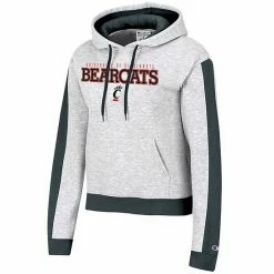 Women's Champion Heathered Gray Cincinnati Bearcats Tri-Blend Boxy Cropped Pullover Hoodie 4 Women's Champion Heathered Gray Cincinnati Bearcats Tri-Blend Boxy Cropped Pullover Hoodie -Champion shop unnamed file 5619