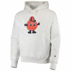 Men's Champion Heathered Gray Syracuse Orange Team Vault Logo Reverse Weave Pullover Hoodie -Champion shop unnamed file 5705