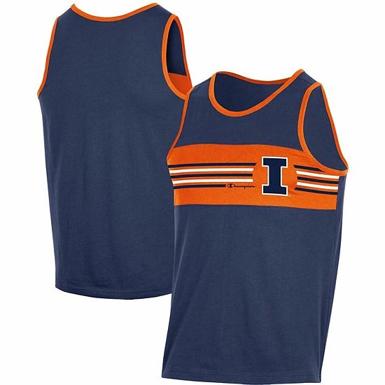 Men's Champion Navy Illinois Fighting Illini Colorblock Tank Top Men's Champion Navy Illinois Fighting Illini Colorblock Tank Top -Champion shop unnamed file 5715
