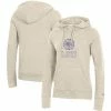 Women's Champion® Heathered Oatmeal LSU Tigers College Seal Pullover Hoodie