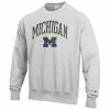 Men's Champion® Gray Michigan Wolverines Arch Over Logo Reverse Weave Pullover Sweatshirt -Champion shop unnamed file 5784