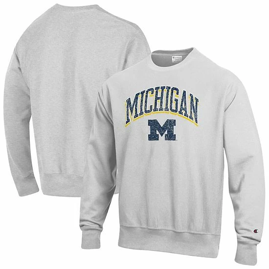 Men's Champion® Gray Michigan Wolverines Arch Over Logo Reverse Weave Pullover Sweatshirt Men's Champion® Gray Michigan Wolverines Arch Over Logo Reverse Weave Pullover Sweatshirt -Champion shop unnamed file 5785