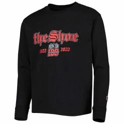 Youth Champion Black Ohio State Buckeyes 100th Anniversary The Shoe Long Sleeve T-Shirt -Champion shop unnamed file 5800