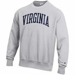 Men's Champion Heathered Gray Virginia Cavaliers Arch Reverse Weave Pullover Sweatshirt -Champion shop unnamed file 5808