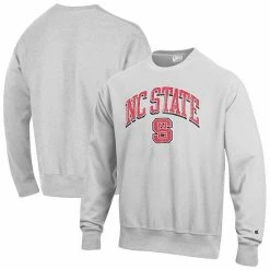 Men's Champion Gray NC State Wolfpack Arch Over Logo Reverse Weave Pullover Sweatshirt 3 Men's Champion Gray NC State Wolfpack Arch Over Logo Reverse Weave Pullover Sweatshirt -Champion shop unnamed file 5821