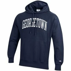 Men's Champion Navy Georgetown Hoyas Team Arch Reverse Weave Pullover Hoodie -Champion shop unnamed file 5936
