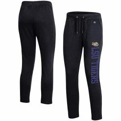 Women's Champion® Heathered Black LSU Tigers 2.0 Fleece Pants