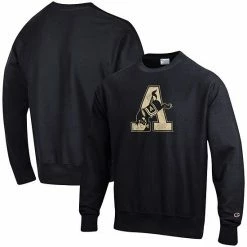 Men's Champion Black Army Black Knights Vault Logo Reverse Weave Pullover Sweatshirt